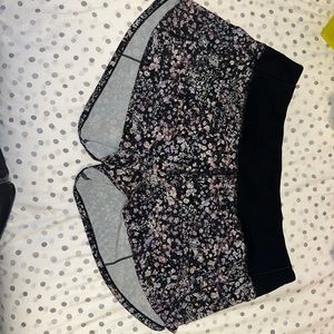 Lululemon speed up mid-rise shorts.